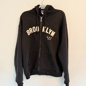 ⚾ Blue Marlin “Brooklyn” Zip-Up Hoodie – Black – Size L